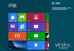 當我們的Windows 8電腦外接有其他的顯示設備如顯示器或者投影儀的時候，我們可以按下組合快捷鍵“Win+P”，win8桌面右側會向左彈出“第二屏幕”的操控界面，大家可以在“僅電腦屏幕”、“復制”、“擴展”和“僅第二屏幕中”靈活快速選擇演示的顯示模式，方便快捷。