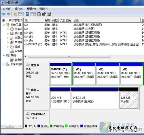 Windows 7小功能點應用：磁盤分區工具