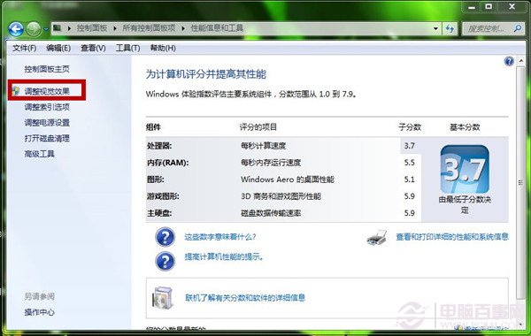 Win7配置低優化首選  關閉視覺效果圖文教程